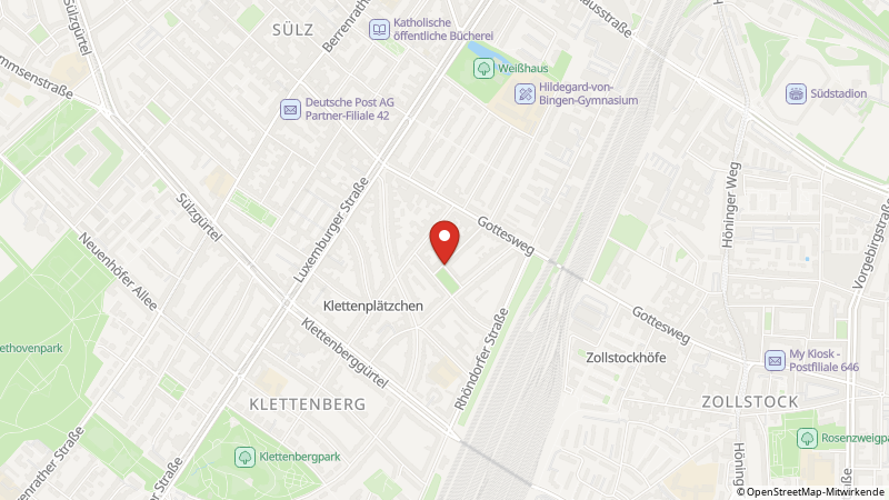 Karte mit den Standorten des Angebots