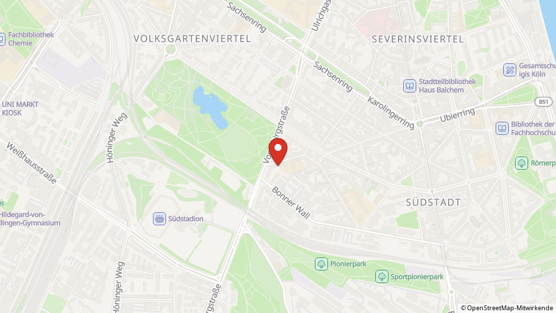 Karte mit den Standorten des Angebots