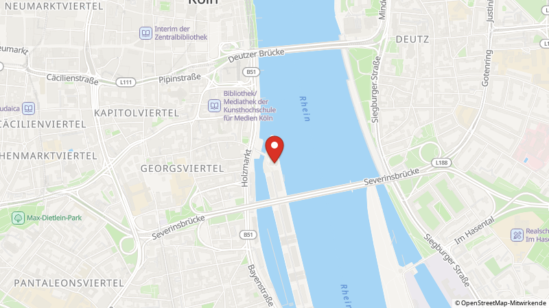 Karte mit den Standorten des Angebots