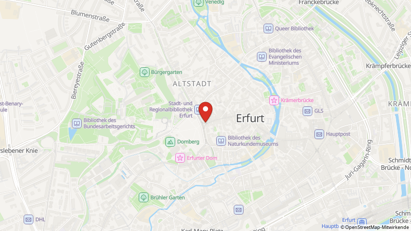 Karte mit den Standorten des Angebots