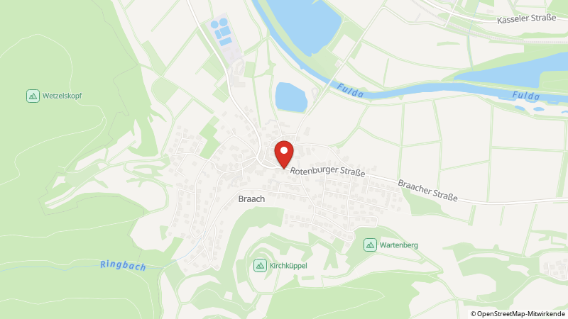 Karte mit den Standorten des Angebots