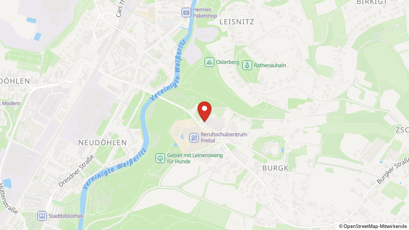 Karte mit den Standorten des Angebots