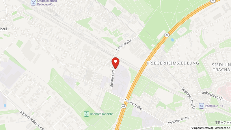 Karte mit den Standorten des Angebots