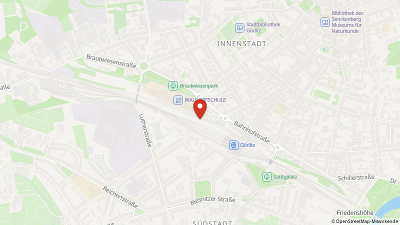 Karte mit den Standorten des Angebots