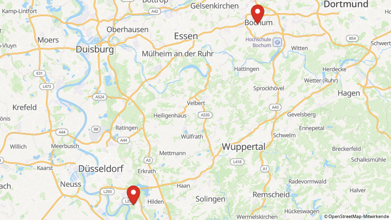Map showing the locations of this offer