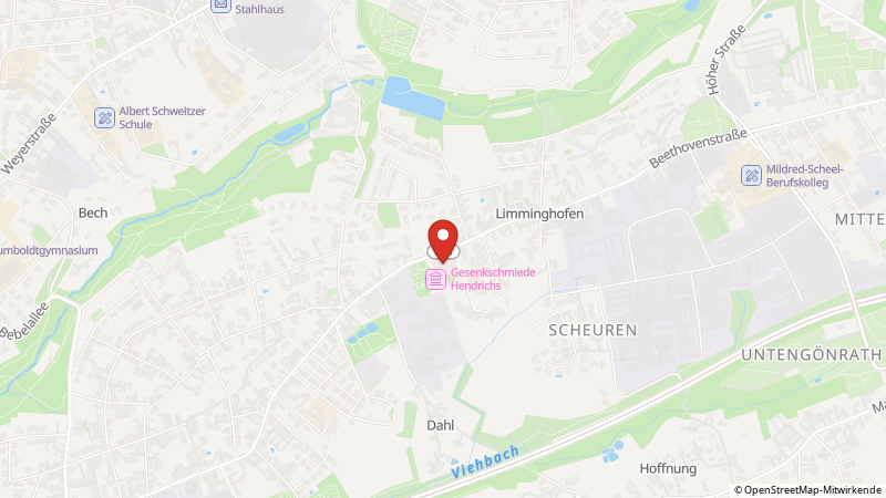 Karte mit den Standorten des Angebots