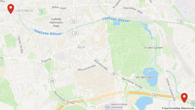 Map showing the locations of this offer
