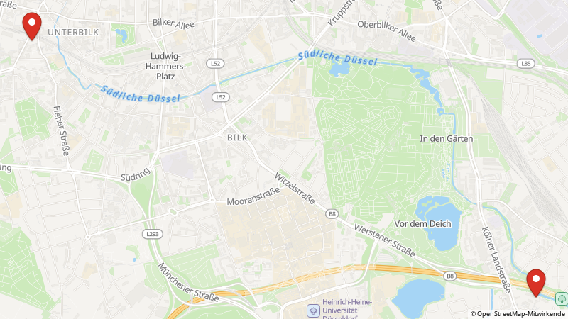 Map showing the locations of this offer