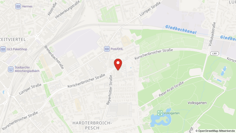 Map showing the locations of this offer