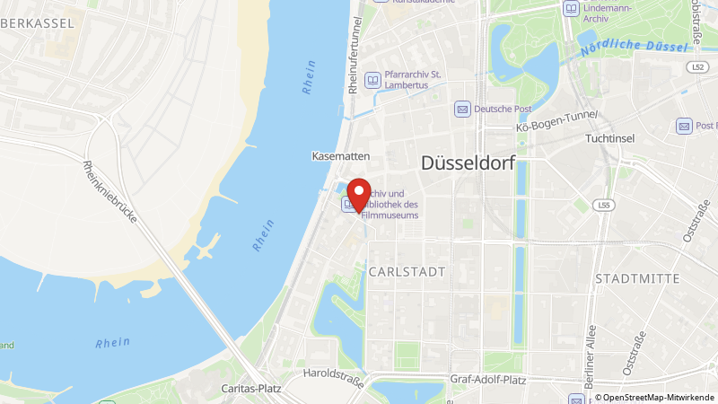 Karte mit den Standorten des Angebots