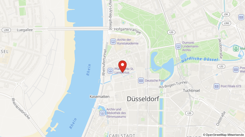 Karte mit den Standorten des Angebots