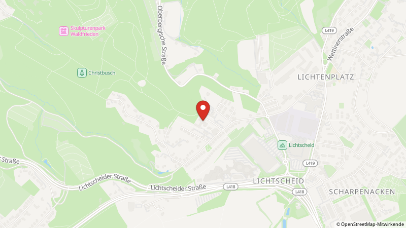 Karte mit den Standorten des Angebots