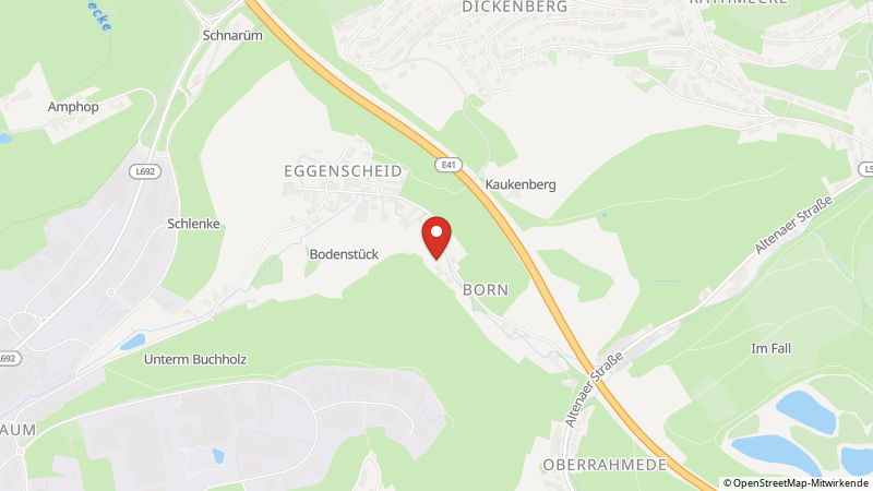 Karte mit den Standorten des Angebots