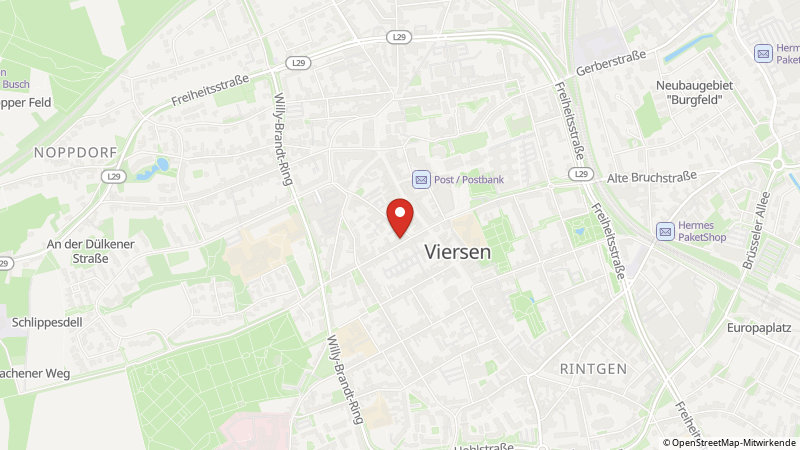 Map showing the locations of this offer
