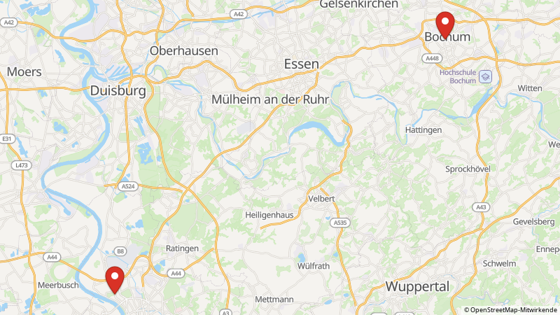 Map showing the locations of this offer