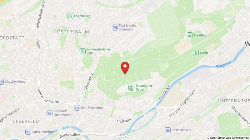 Karte mit den Standorten des Angebots