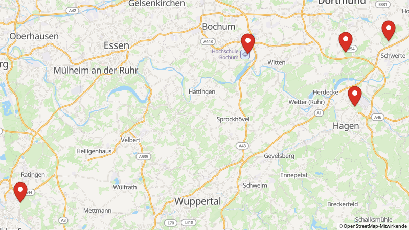 Map showing the locations of this offer