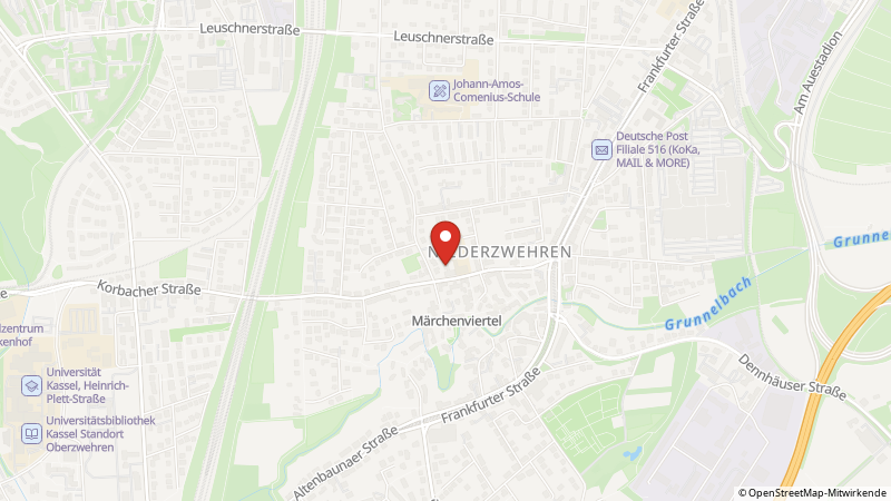 Karte mit den Standorten des Angebots