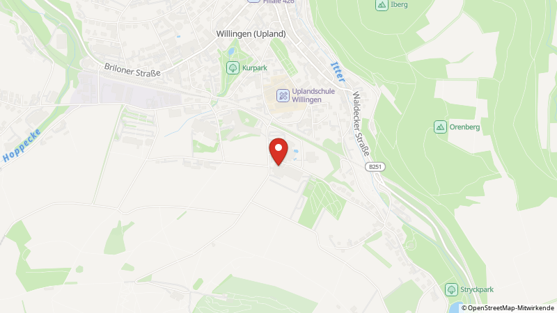 Map showing the locations of this offer