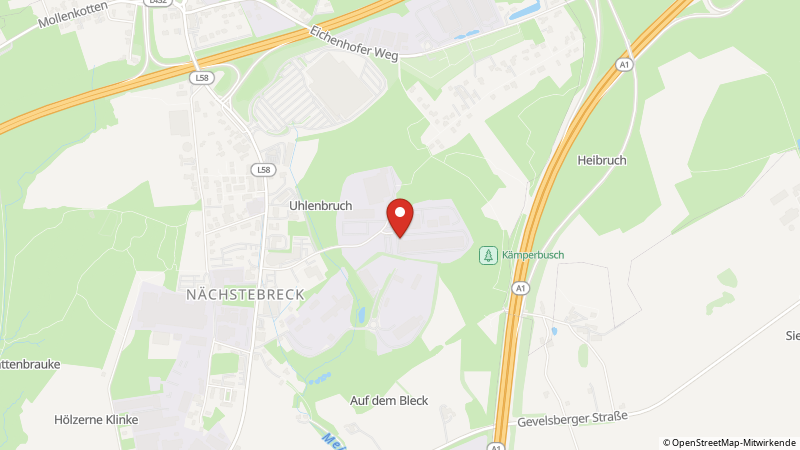 Map showing the locations of this offer