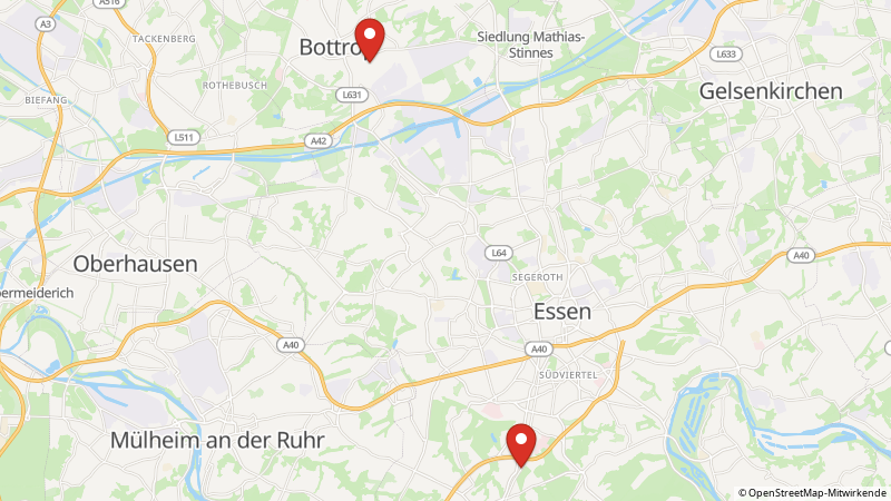 Map showing the locations of this offer