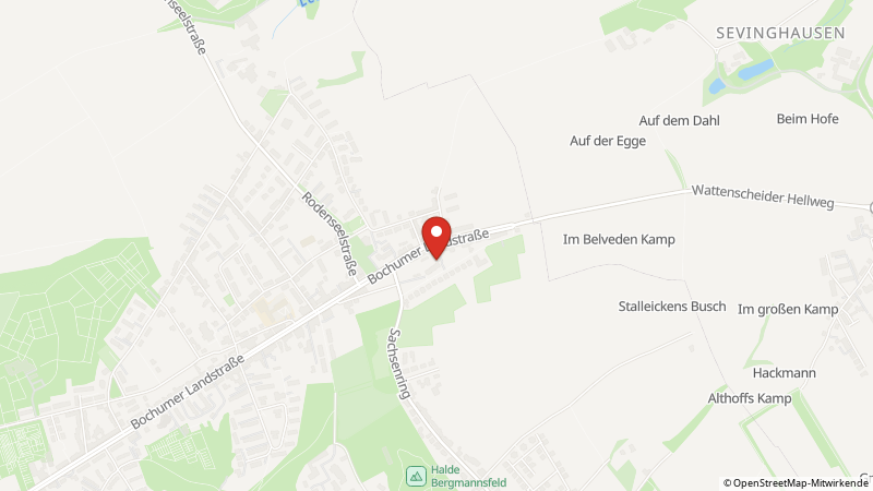 Karte mit den Standorten des Angebots