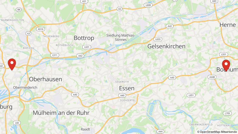 Map showing the locations of this offer
