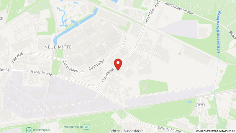 Karte mit den Standorten des Angebots