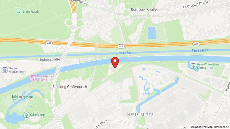 Karte mit den Standorten des Angebots