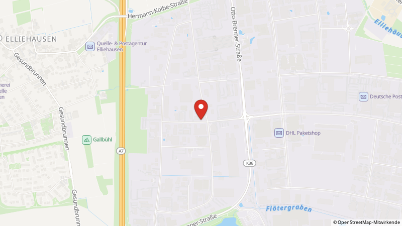 Map showing the locations of this offer