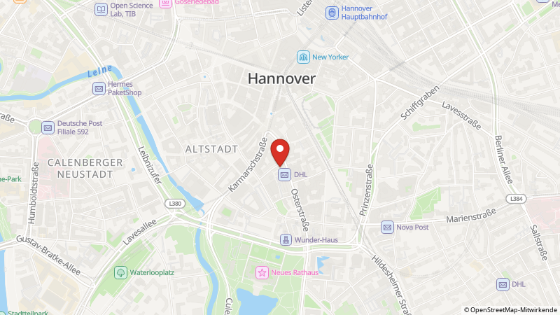 Map showing the locations of this offer
