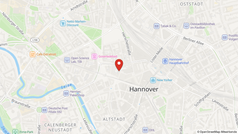 Karte mit den Standorten des Angebots