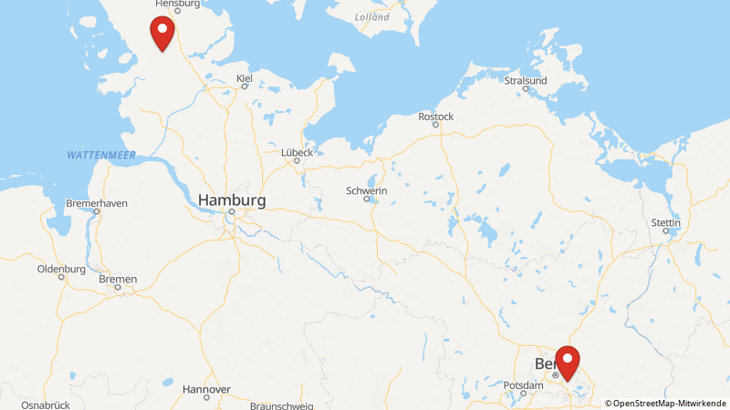 Map showing the locations of this offer