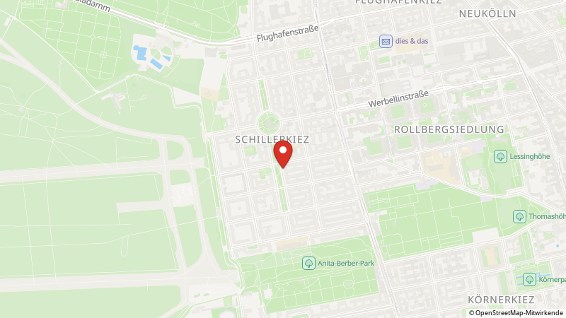Karte mit den Standorten des Angebots
