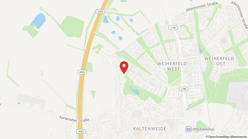 Map showing the locations of this offer