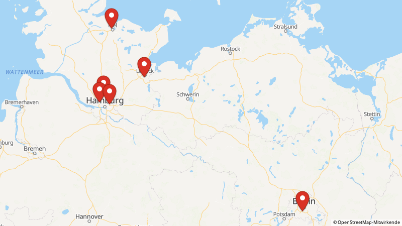 Map showing the locations of this offer