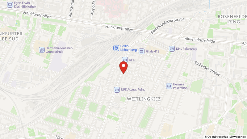 Map showing the locations of this offer