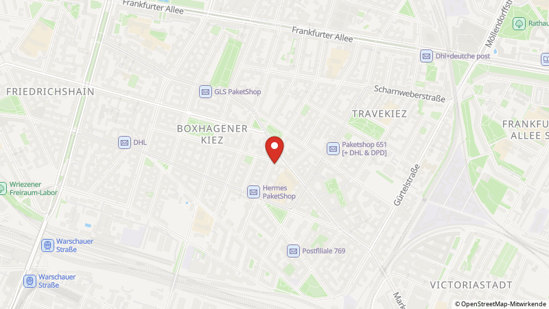 Map showing the locations of this offer