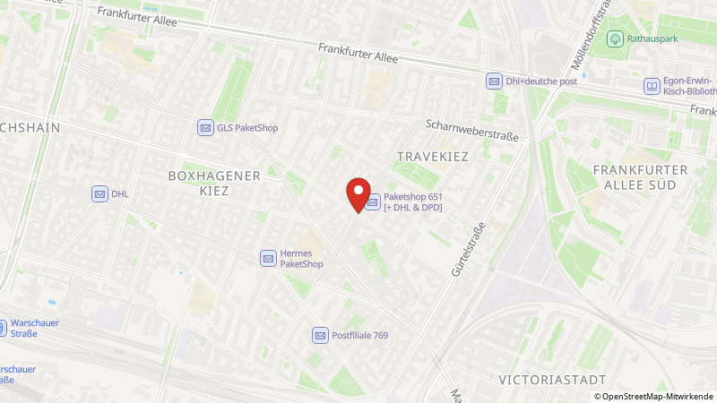 Map showing the locations of this offer