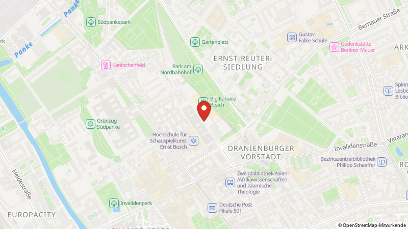 Karte mit den Standorten des Angebots