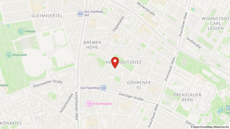 Karte mit den Standorten des Angebots