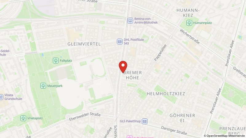 Karte mit den Standorten des Angebots