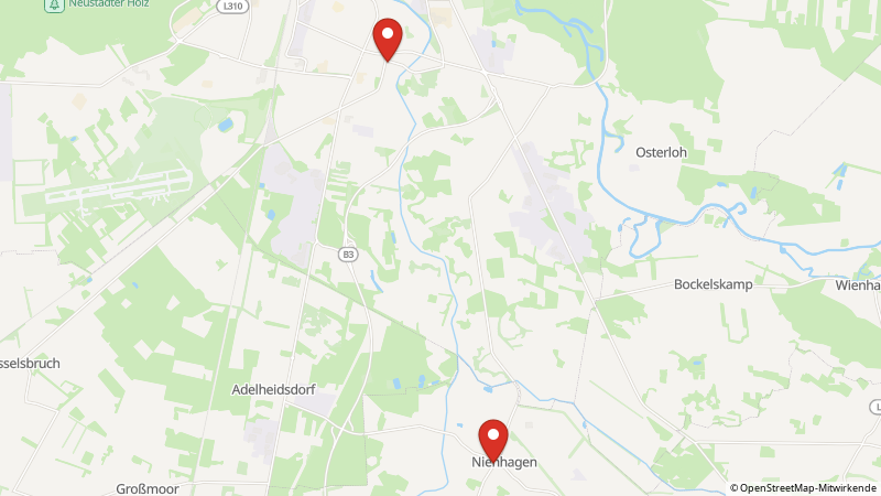 Map showing the locations of this offer