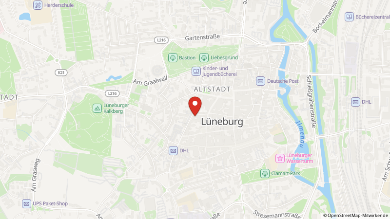 Karte mit den Standorten des Angebots