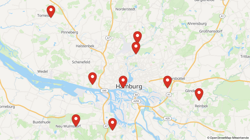 Map showing the locations of this offer