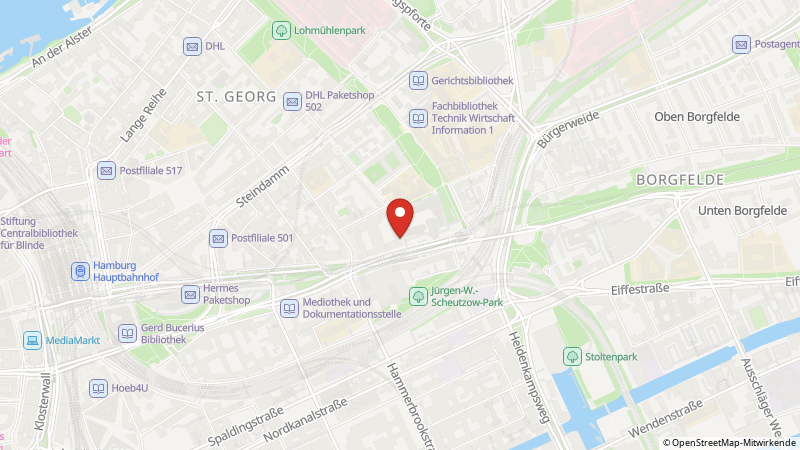 Karte mit den Standorten des Angebots