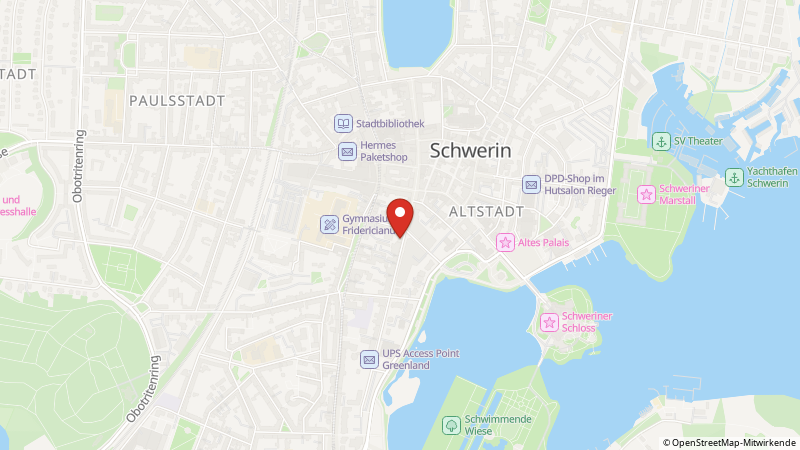 Karte mit den Standorten des Angebots