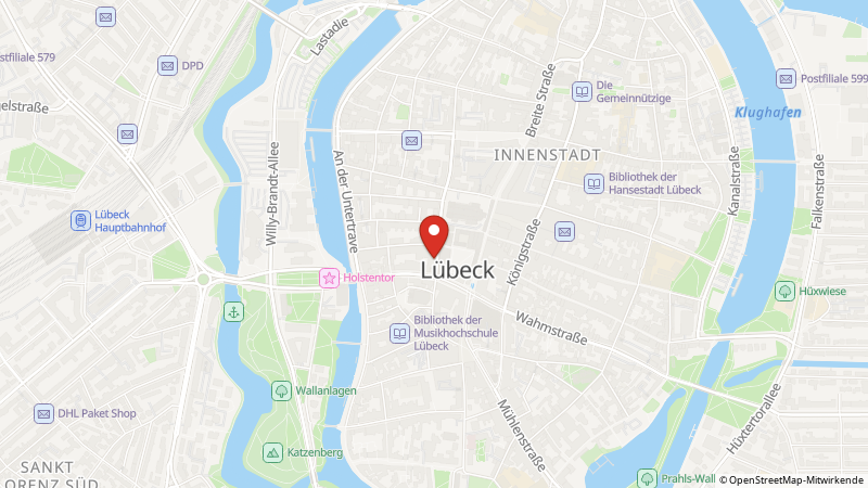 Karte mit den Standorten des Angebots