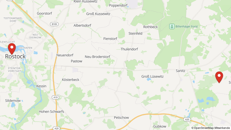 Map showing the locations of this offer