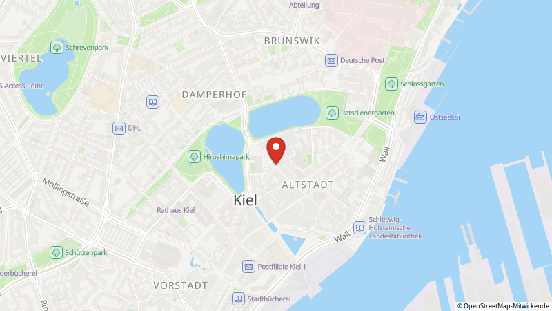 Karte mit den Standorten des Angebots